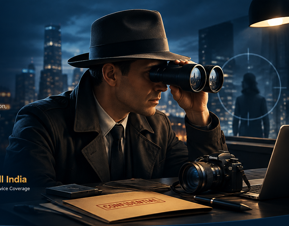 3D private detective surveillance scene